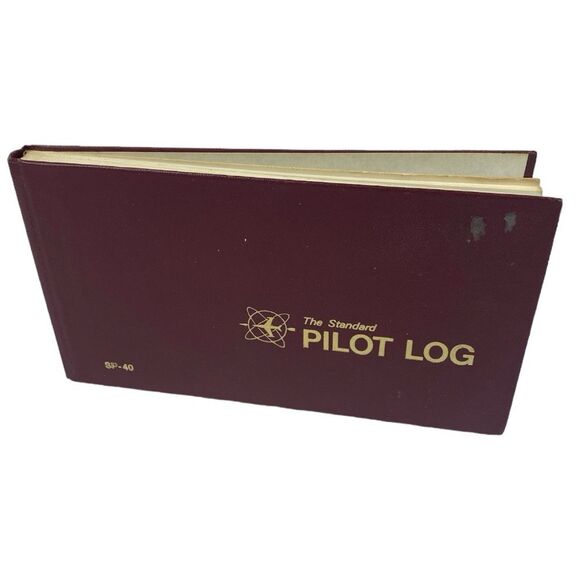 ASA, Standard Pilot Logbook in Burgundy (Red), Hardcover, p/n ASA-SP-40 1979 - Picture 1 of 4